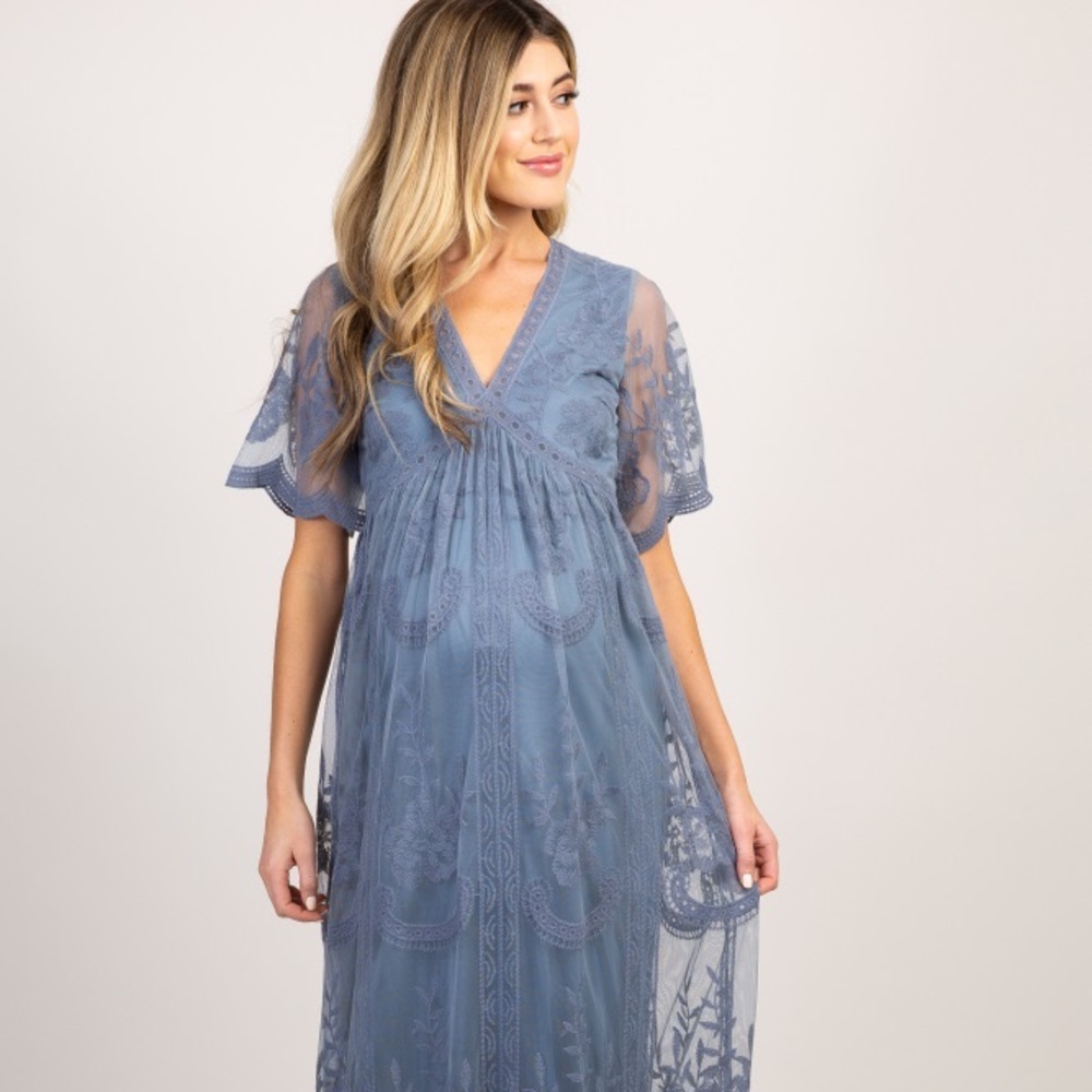 Pinkblush maternity Blue Maxi Dress